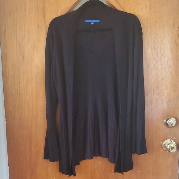Apt. 9 Black Open Front Cardigan - Picture 1 of 8